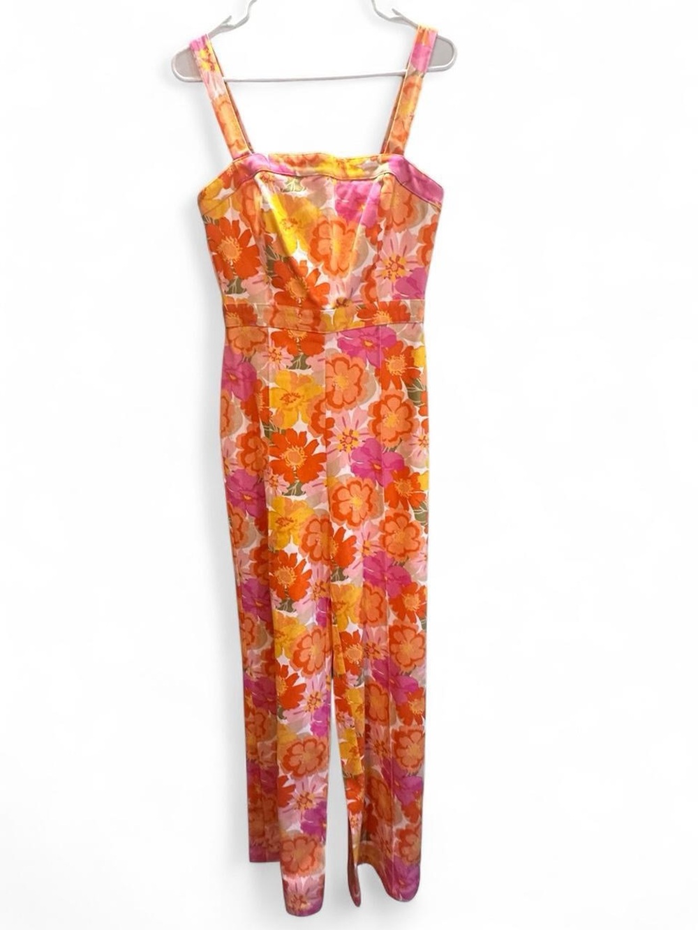 Flying Tomato retro-inspired sleeveless floral jumpsuit size S